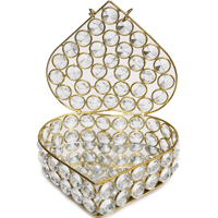 Designer Jewellery Box in Crystal & Metal For Ladies
