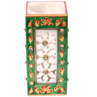 Marble Carved Pen Stand With Meenakari Work Online