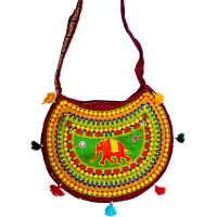 Designer bag with multicolour design