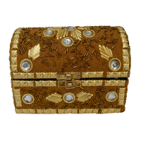 Wooden Rajasthani Jewellery Box (Pitari) Embed With Stones
