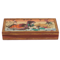 Excuisite Gemstone Painted Wooden Jewellery Box