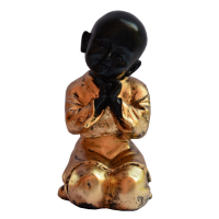 Exquisite Baby Monk Statue In Fiber