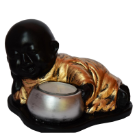 Fiber Baby Buddha With T-Lite Candle