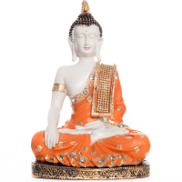 Fiber Meditating Buddha - Orange For Your Pious Home