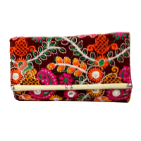 Multicoloured Handcrafted Purse having Emboidery