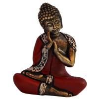 Meditative Thai Buddha Statue In Fiber 