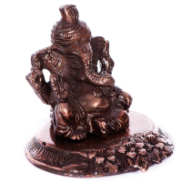 Brown hued Metal made Lord Ganesha for Pagdi