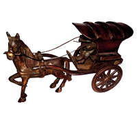Brass Handicrafts Miniature Horse Cart Showpiece Online