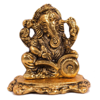 Oxidised Golden coloured Ganesh Idol for Sale