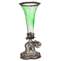 Oxidized Elephant Shaped Flower Pot Or Candle Holder Online
