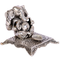 Oxidized Handicraft Lord Ganesha Chowki With Diya Online