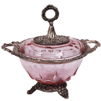 Oxidized Handicrafts Traditional Bowl With Lid Online