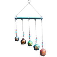 Rajasthan inspired colourful metal wind chimes