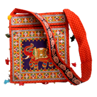 Embroidered Elephant Design Rajasthani Traditional Casual Party Sling Bag  For Women Girls - Black - Ritzie - 3489028