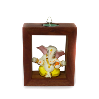 Serene Ganesha T-Light Candle Stand