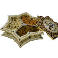 Wooden Meenakari Crafted Dry Fruit Gift Box With Lid Online