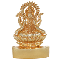 Statue of mata saraswati ji made from brass with golden finishing