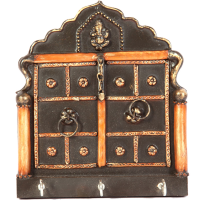 Rajasthani Wooden Jharokha Key Holder For Wall Online