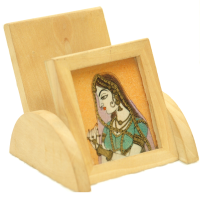 Wooden Mobile Holder with gemstone painting